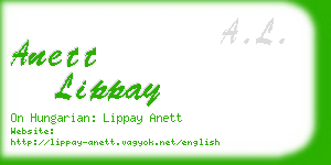 anett lippay business card